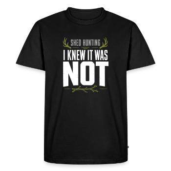 Chasse-écailles-chasseur-bois-cerf-cerf-cerf de Virginie - T-shirt Premium bio Homme - noir - Devant - Nico (187cm)