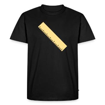 Diagonal Ruler Line Art - Men's Premium Organic T-Shirt - black - Front - Nico (187cm)