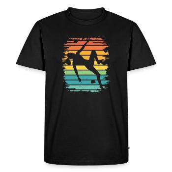 Boulderer Boulder Bouldering - Men's Premium Organic T-Shirt - black - Front - Nico (187cm)