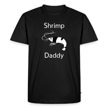 Shrimp Daddy Minimalist Graphic - Men's Premium Organic T-Shirt - black - Front - Nico (187cm)