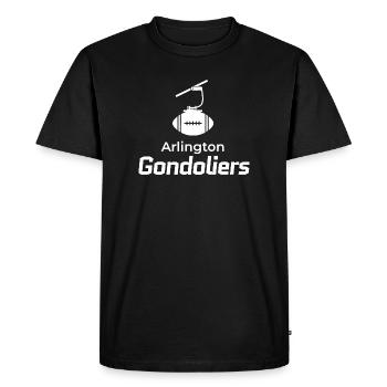 Blason des Gondoliers d’Arlington - T-shirt Premium bio Homme - noir - Devant - Nico (187cm)