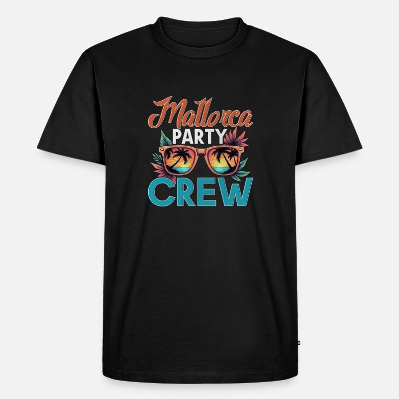 Mallorca Crew - Männer Premium Bio T-Shirt - Schwarz