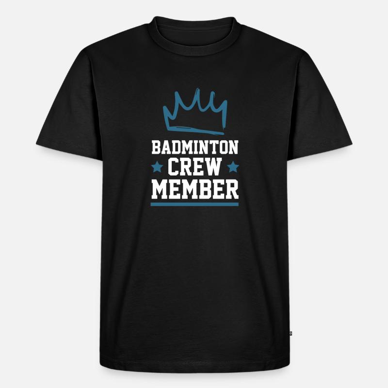 Badminton Crew - Männer Premium Bio T-Shirt - Schwarz