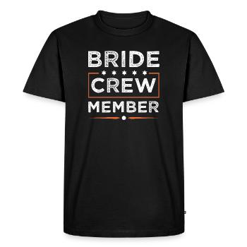 Bride Crew - Men's Premium Organic T-Shirt - black - Front - Nico (187cm)