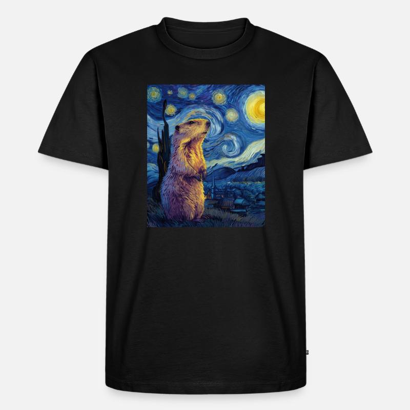 Murmeltier - Männer Premium Bio T-Shirt - Schwarz