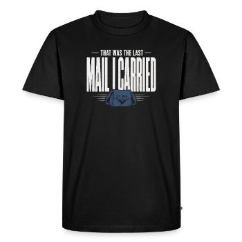 Facteur à la retraite Facteur à la retraite - T-shirt Premium bio Homme - noir - Devant - Nico (187cm)