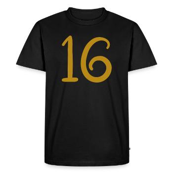16 - T-shirt Premium bio Homme - noir - Devant - Nico (187cm)
