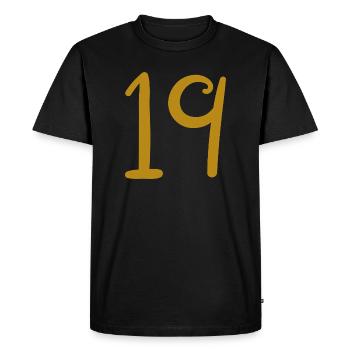 19 - T-shirt Premium bio Homme - noir - Devant - Nico (187cm)