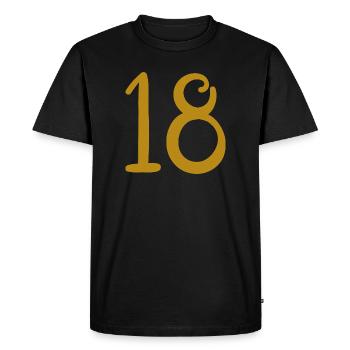 18 - Men's Premium Organic T-Shirt - black - Front - Nico (187cm)