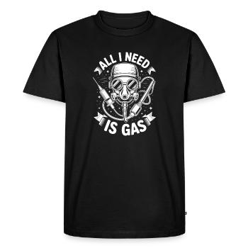 Anesthésiste, j’ai besoin d’une anesthésie gazeuse - T-shirt Premium bio Homme - noir - Devant - Nico (187cm)
