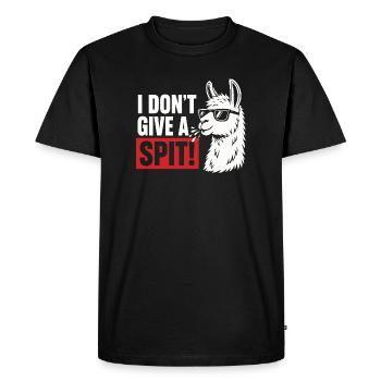 Je m’en fous de la chemise qui dit un lama. - T-shirt Premium bio Homme - noir - Devant - Nico (187cm)