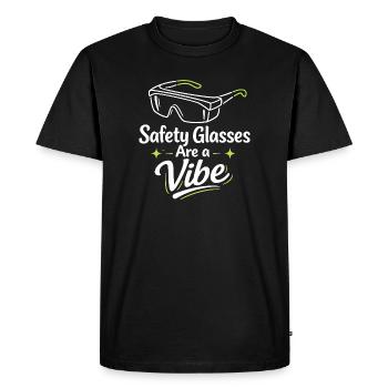 Goggle Vibe | Laboratory Safety - Men's Premium Organic T-Shirt - black - Front - Nico (187cm)