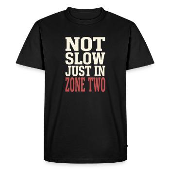 Entraînement en zone 2 : entraînement de la fréquence cardiaque facile - T-shirt Premium bio Homme - noir - Devant - Nico (187cm)