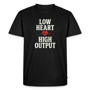 Entraînement en zone 2 : entraînement de la fréquence cardiaque facile - T-shirt Premium bio Homme - noir - Devant - Nico (187cm)