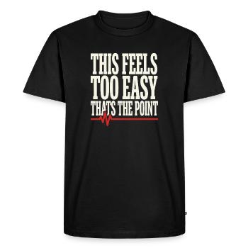 Entraînement en zone 2 : entraînement de la fréquence cardiaque facile - T-shirt Premium bio Homme - noir - Devant - Nico (187cm)