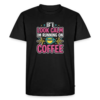 Night Shift Nurse, Tired - Men's Premium Organic T-Shirt - black - Front - Nico (187cm)