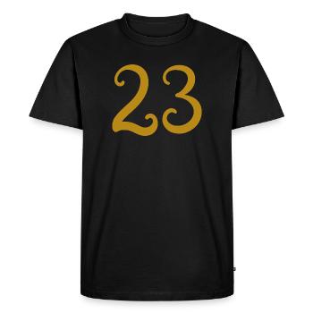 23 - T-shirt Premium bio Homme - noir - Devant - Nico (187cm)