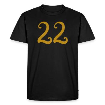 22 - T-shirt Premium bio Homme - noir - Devant - Nico (187cm)