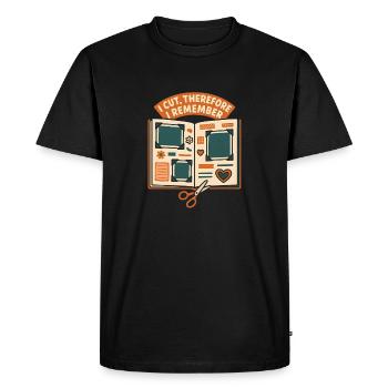 I Cut | Artisanat de scrapbooking - T-shirt Premium bio Homme - noir - Devant - Nico (187cm)