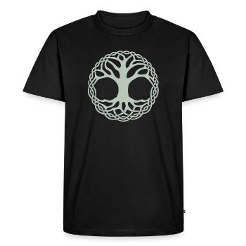 Cercle tressé Arbre de vie - T-shirt Premium bio Homme - noir - Devant - Nico (187cm)