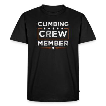 Climbing Crew - Men's Premium Organic T-Shirt - black - Front - Nico (187cm)
