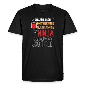 Technicien en dialyse néphrologie - T-shirt Premium bio Homme - noir - Devant - Nico (187cm)