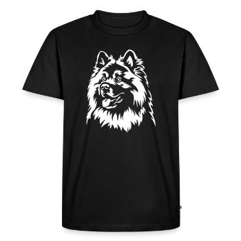 Eurasier Head "Black Edition" - Men's Premium Organic T-Shirt - black - Front - Nico (187cm)