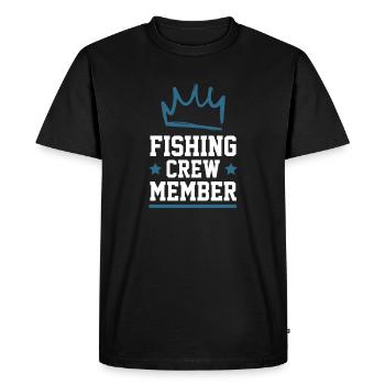 Fishing Crew - Men's Premium Organic T-Shirt - black - Front - Nico (187cm)