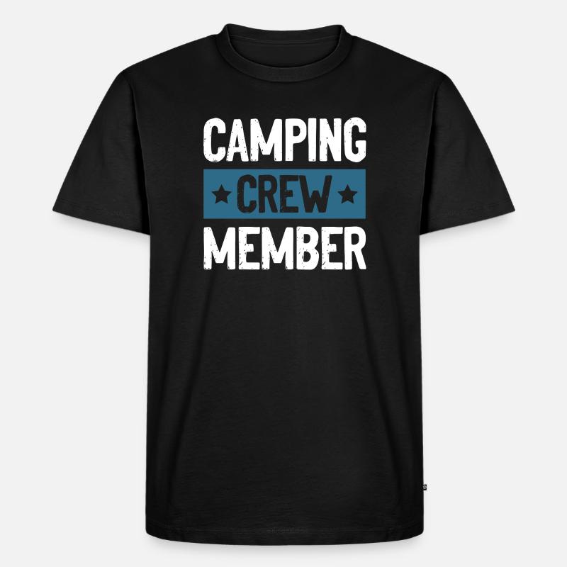Camping Crew - Männer Premium Bio T-Shirt - Schwarz
