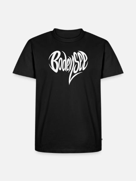 Lake Constance Flowing Lettering - Men's Premium Organic T-Shirt - black
