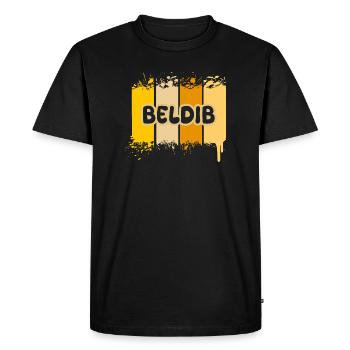 Beldib - T-shirt Premium bio Homme - noir - Devant - Nico (187cm)