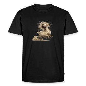crazy sheep - Men's Premium Organic T-Shirt - black - Front - Nico (187cm)
