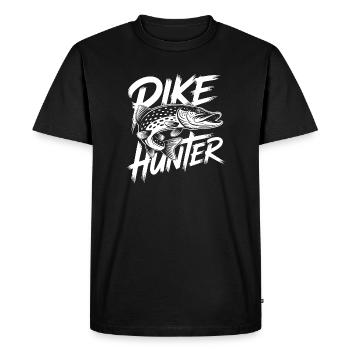 Pêche au brochet - T-shirt Premium bio Homme - noir - Devant - Nico (187cm)
