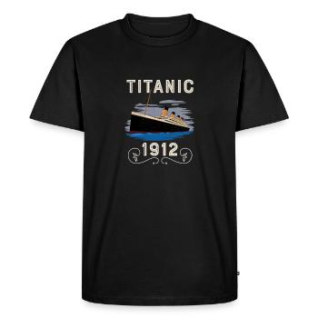 Titanic Vintage Design Titanic Expert Titanic Boys - T-shirt Premium bio Homme - noir - Devant - Nico (187cm)