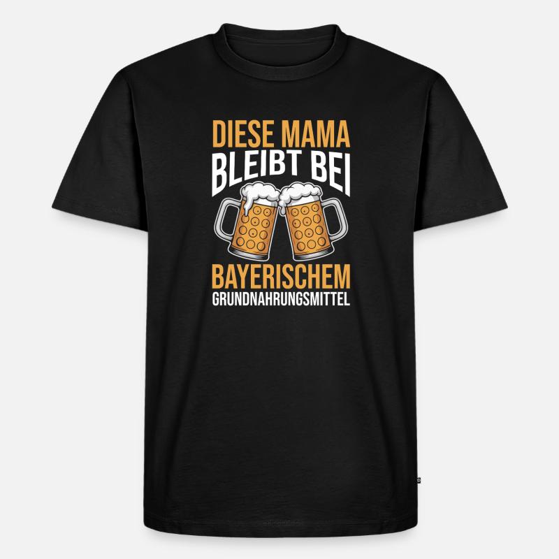 Bier Bierliebhaberin Mutter Mama - Männer Premium Bio T-Shirt - Schwarz
