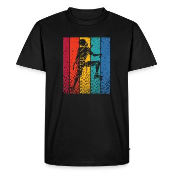 Boulderer Boulder Bouldering - Men's Premium Organic T-Shirt - black - Front - Nico (187cm)