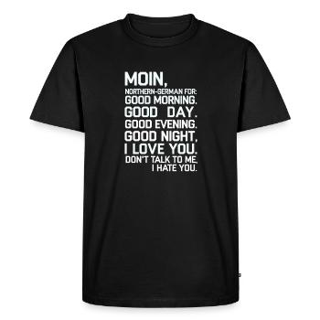 Moin Norddeutsch Gefühlsmix Design - T-shirt Premium bio Homme - noir - Devant - Nico (187cm)