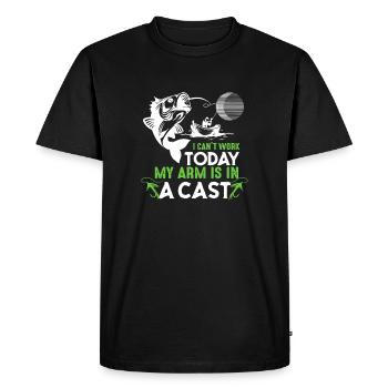 T-shirt graphique Cast Arm Shark - T-shirt Premium bio Homme - noir - Devant - Nico (187cm)