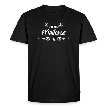 Mallora Palm Beach Logo - Men's Premium Organic T-Shirt - black - Front - Nico (187cm)