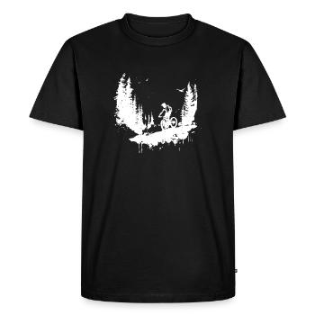Dessin VTT - T-shirt Premium bio Homme - noir - Devant - Nico (187cm)