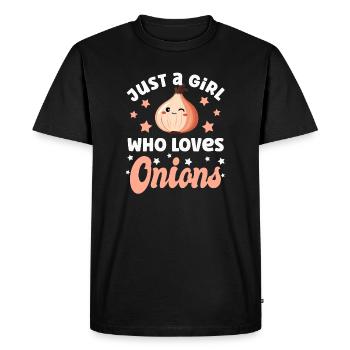 oignon - T-shirt Premium bio Homme - noir - Devant - Nico (187cm)