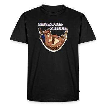 Berne Suisse Ours Drôle de chocolat de luxe - T-shirt Premium bio Homme - noir - Devant - Nico (187cm)