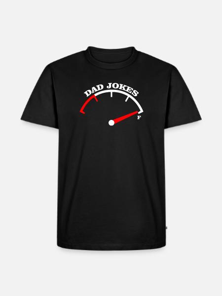 Dad Jokes Meter Tee Design - Men's Premium Organic T-Shirt - black