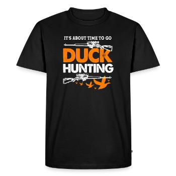 Chasse aux canards Chasse aux canards Chasseur - T-shirt Premium bio Homme - noir - Devant - Nico (187cm)