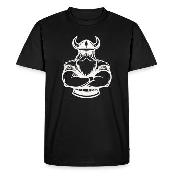 Viking Kraft Crossed Arms - Men's Premium Organic T-Shirt - black - Front - Nico (187cm)