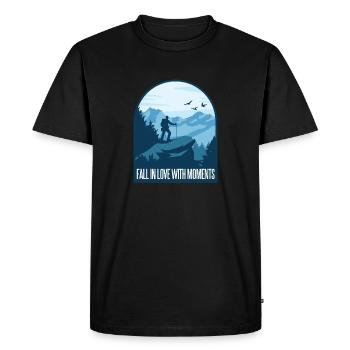 Randonnée Alpinisme Randonnée - T-shirt Premium bio Homme - noir - Devant - Nico (187cm)
