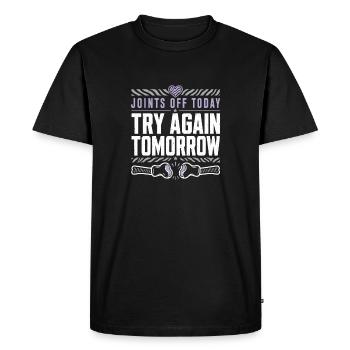 Eds Consciousness Ehlers-danlos Zebra Warrior - Men's Premium Organic T-Shirt - black - Front - Nico (187cm)