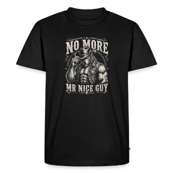 Pas un gars sympa, cowboy - T-shirt Premium bio Homme - noir - Devant - Nico (187cm)