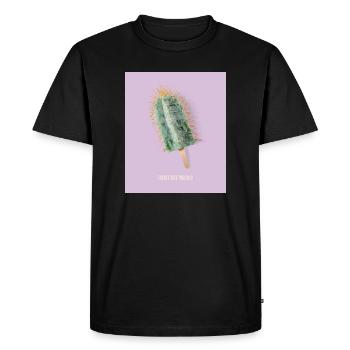 Design de glace au cactus doux mais piquant - T-shirt Premium bio Homme - noir - Devant - Nico (187cm)
