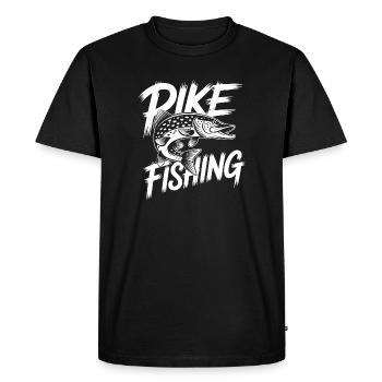 Predatory Pike - Men's Premium Organic T-Shirt - black - Front - Nico (187cm)